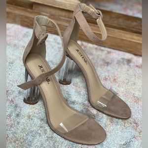 Just Fab Nude & Clear Heel